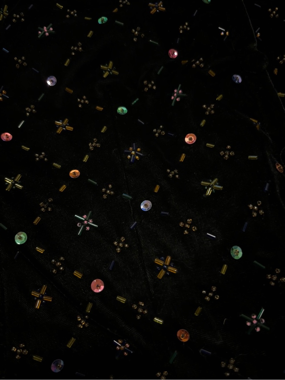 Vintage Banana Republic Black Velvet Beaded Sleeveless Vest - Picture 10 of 10
